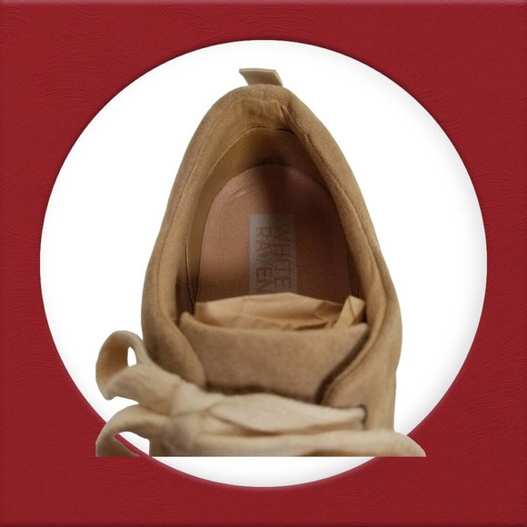 White Raven Sneakers Lace Up‎ Brown Leather Shoes Women's Size 10 - Picture 14 of 16